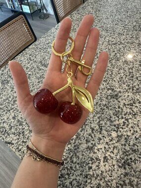 Cherry Keychain Bag Charm for Purses–Cute Keyring Accessories for Women